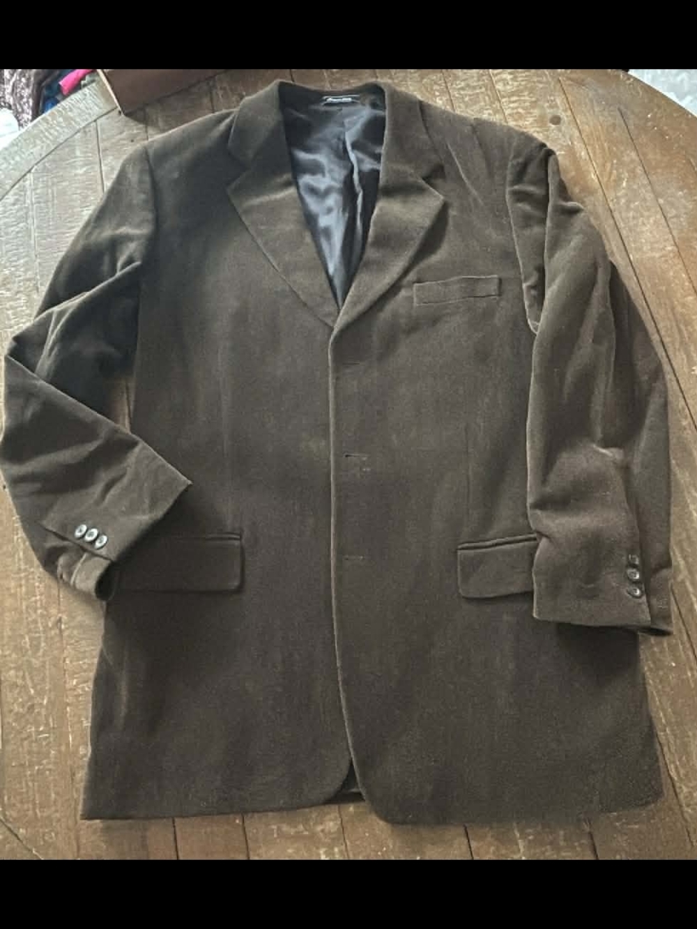 Country Road Brown Herringbone Lined Blazer Academia Boho Vtg